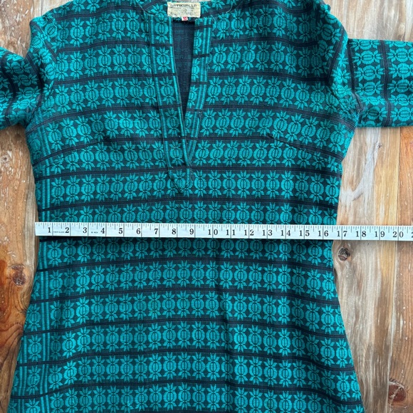 Vintage 1960s Dress Batik Dress Cotton Weave Size 8 - Picture 11 of 16